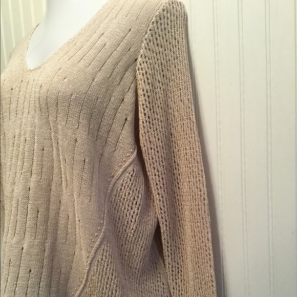 J McLAUGHLIN KHAKI TAN KNIT SWEATER TUNIC - Picture 2 of 8